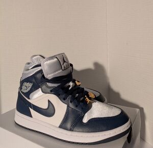 Jordan Athletic Shoes Navy and White